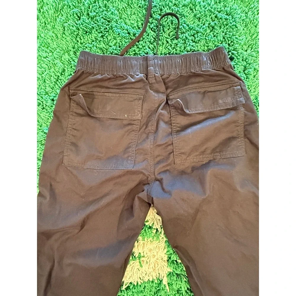 Hollister Cargo Pants Mens XS Black Excellent Epic Flex Straight Leg Utility